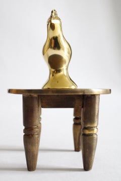Lucky Charm Italia 1982 Scultura astratta in bronzo di Concetto Pozzati
