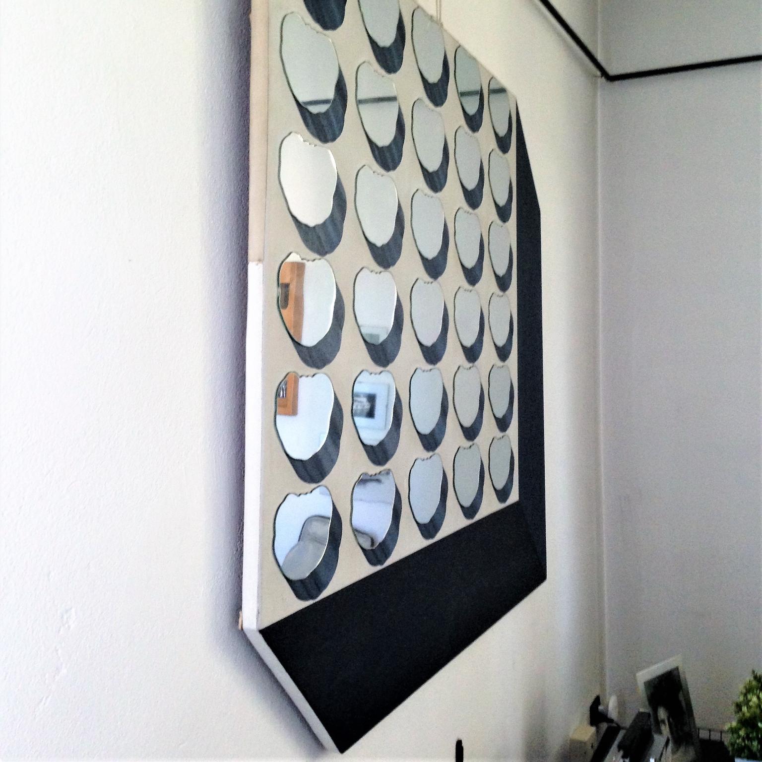 1968 Mirrored Pop Art Wall Sculpture, Concetto Pozzati, Acrylic on Canvas, Italy For Sale 6
