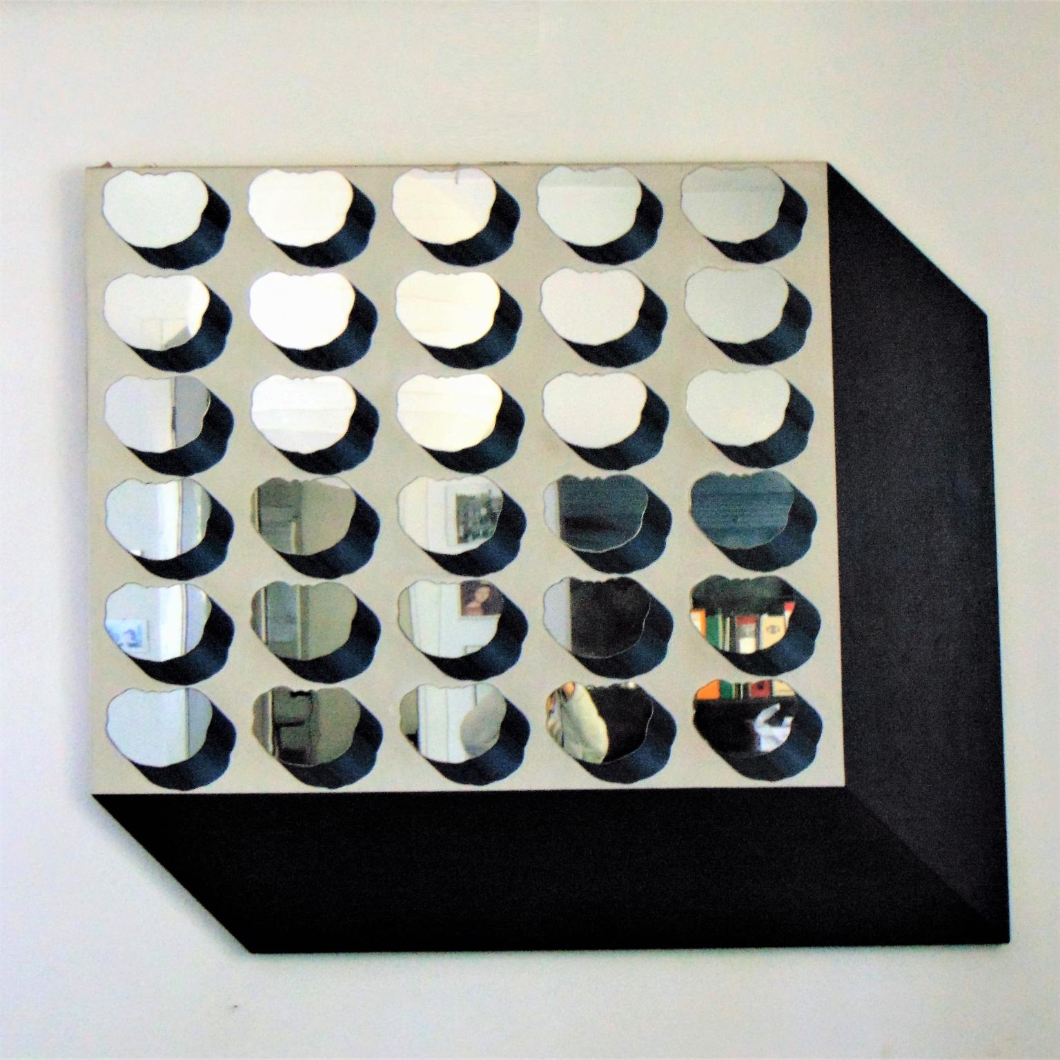 Italian 1968 Mirrored Pop Art Wall Sculpture, Concetto Pozzati, Acrylic on Canvas, Italy For Sale