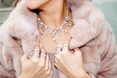 Conch and South Sea Pearls Necklace with Diamonds