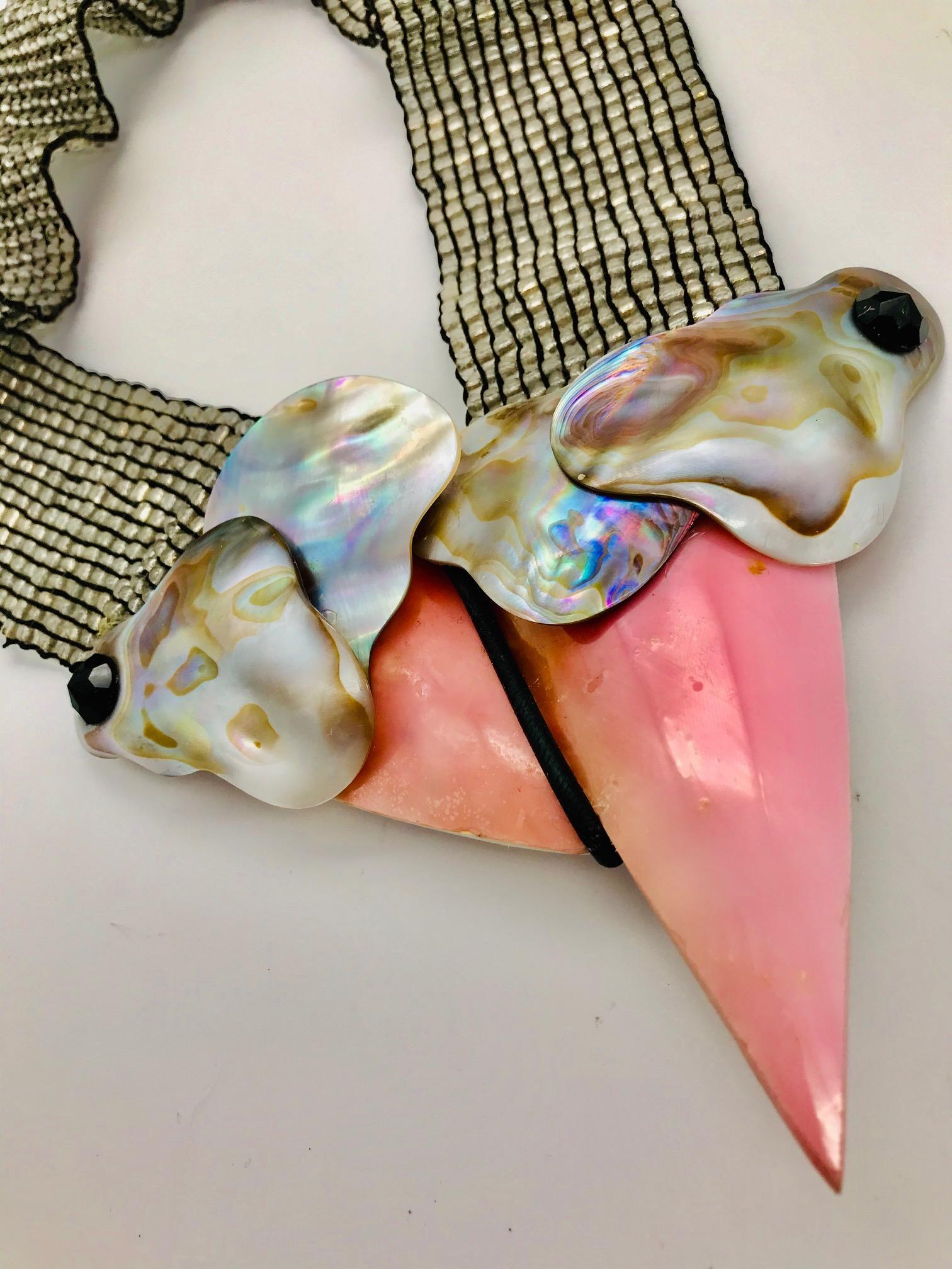 Bead SYLVIA GOTTWALD, Conch / Mother of Pearl , Shell Necklace , Eco-luxe   For Sale
