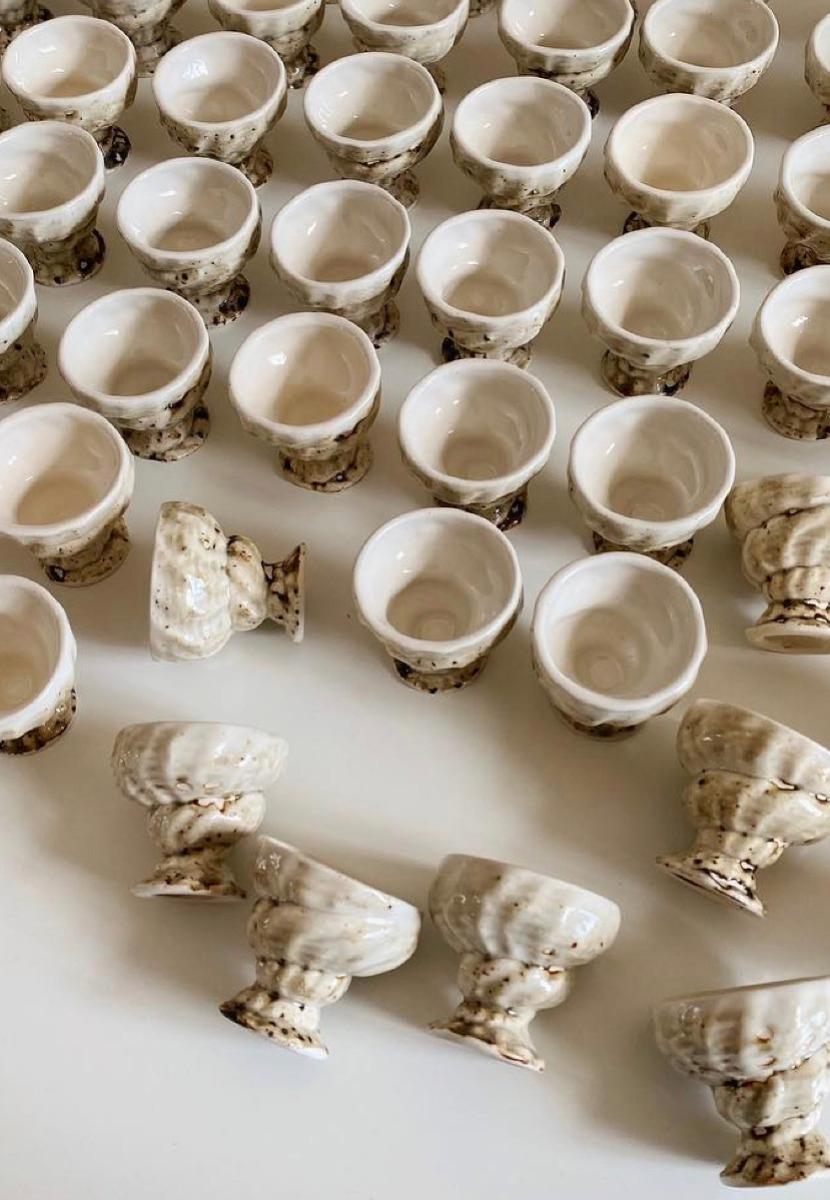 Ceramic Conch Egg Cup For Sale