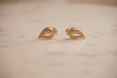 Conch Gold Earrings by Kahana Jewels