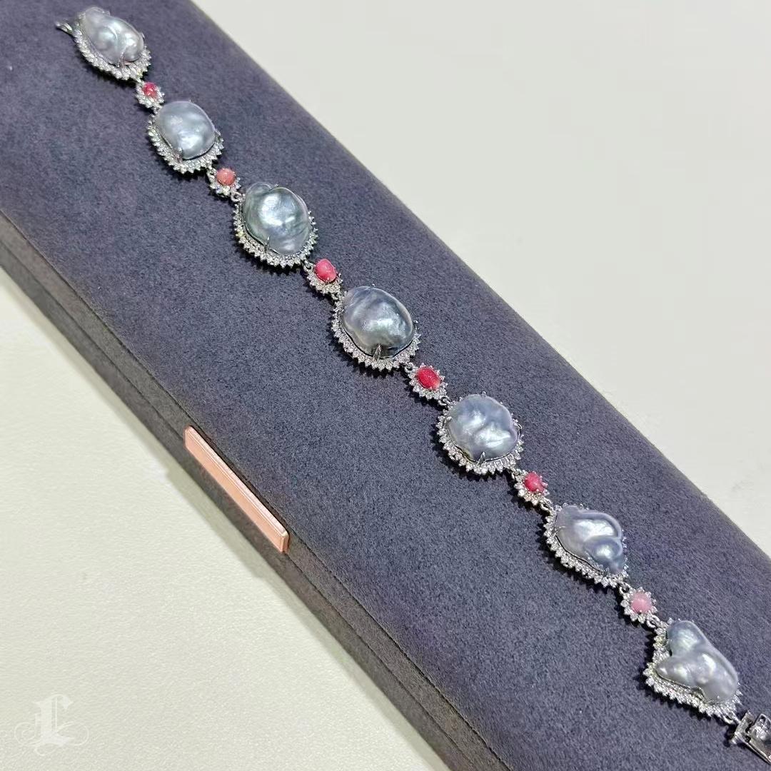 【Conchéa】Ocean Constellation Conch Pearl & Keshi Diamond Bracelet — 1.52ct 4