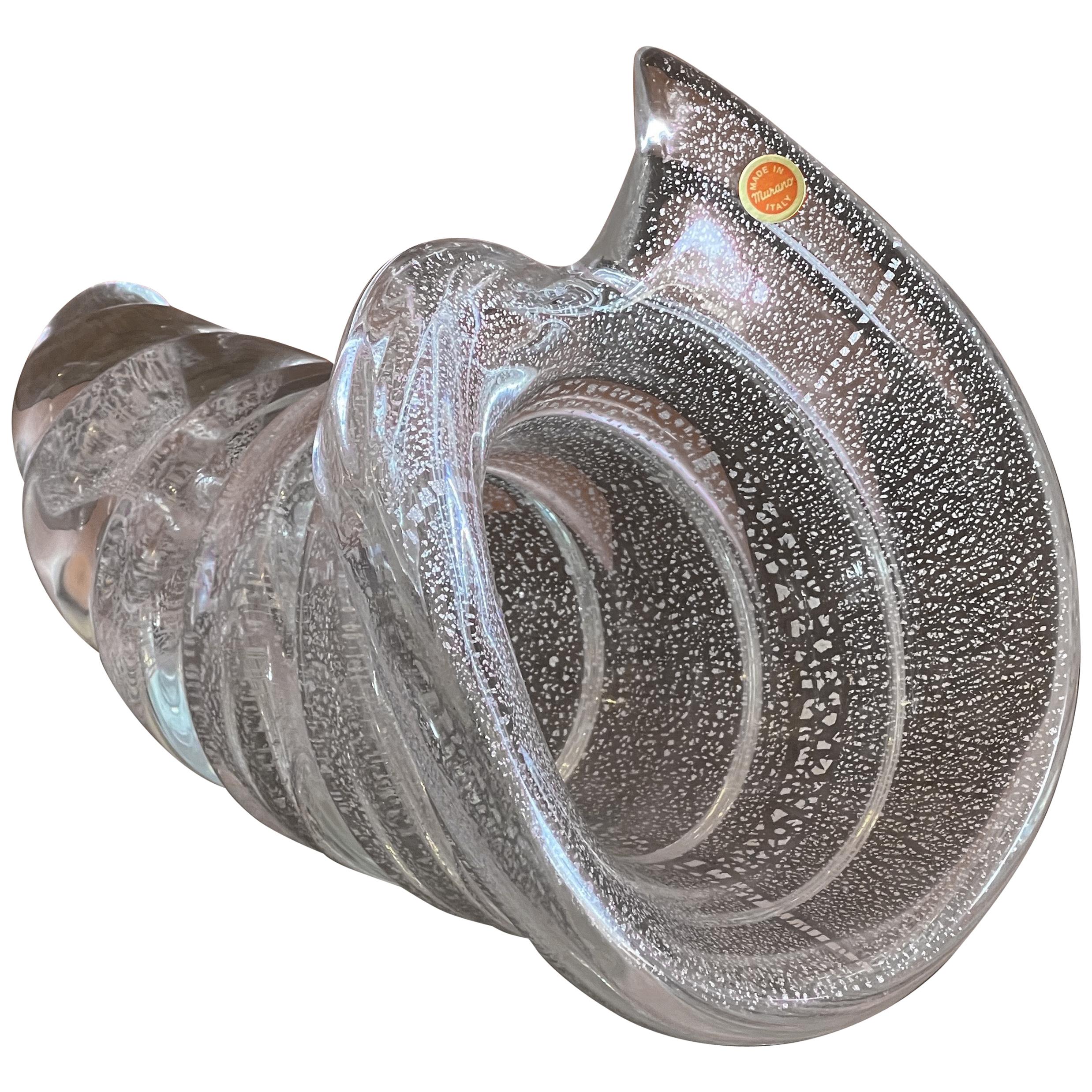 Conch Shell Art Glass Bowl by Glass Studio Murano