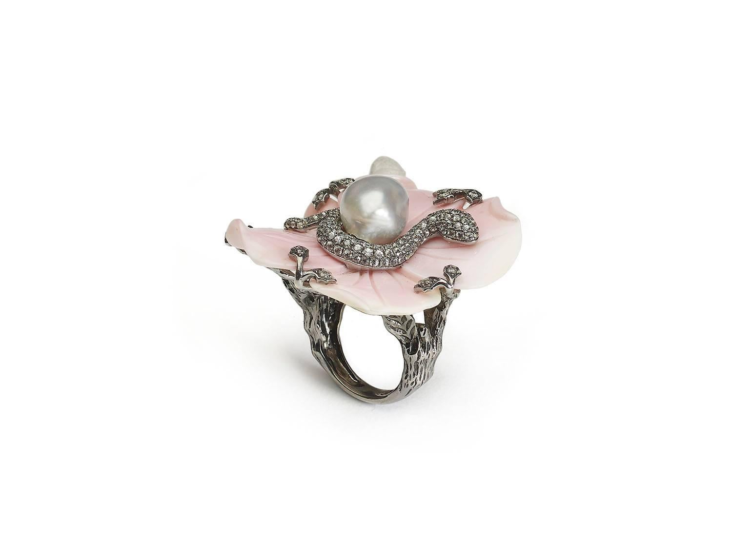 conch pearl earrings