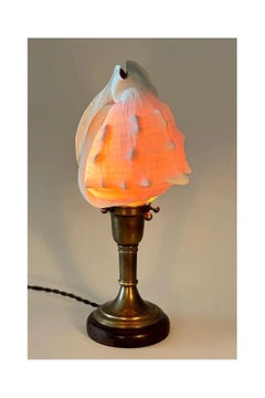 Hand-Crafted Conch Shell Table Lamp in Organic Modern Design