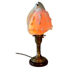 Hand-Crafted Conch Shell Table Lamp in Organic Modern Design
