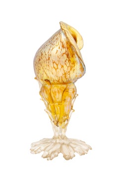 Conch Shell Vase Iridescent Handmade Loetz Austria Jugendstil, circa 1900