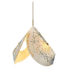 CONCHA Embroidure Limited Edition 01 - Embroidered Paper In Ivory, Brass, Glass