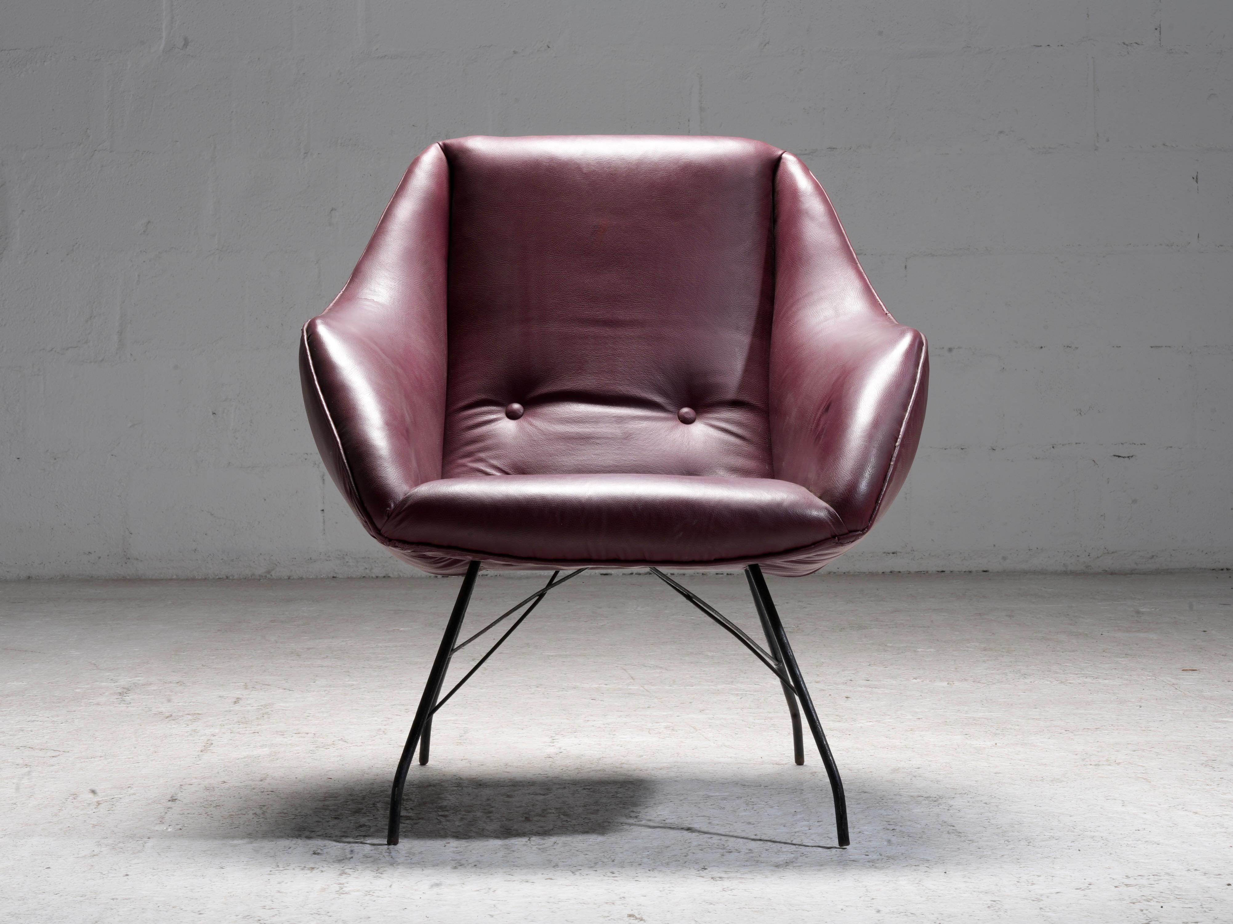Brazilian 'Concha' Lounge Chair by Carlo Hauner and Martin Eisler, Brazil, 1950's For Sale