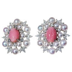 【Conchéa】 Orecchini con perle Akoya e conchiglia Aurora - 3,73ct