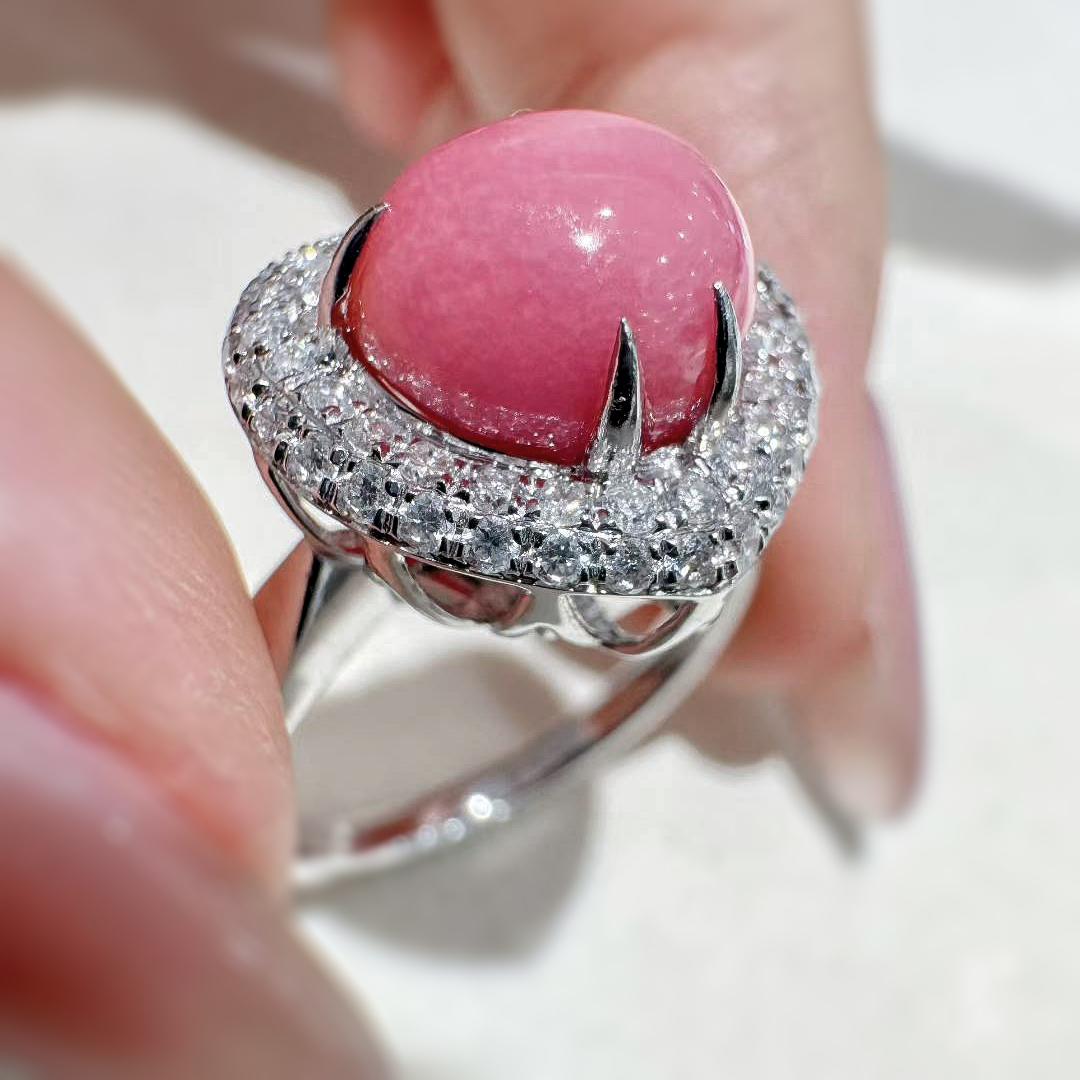 【Conchéa】 Anello e ciondolo convertibile conchiglia a cuore - 3,56ct in vendita 6