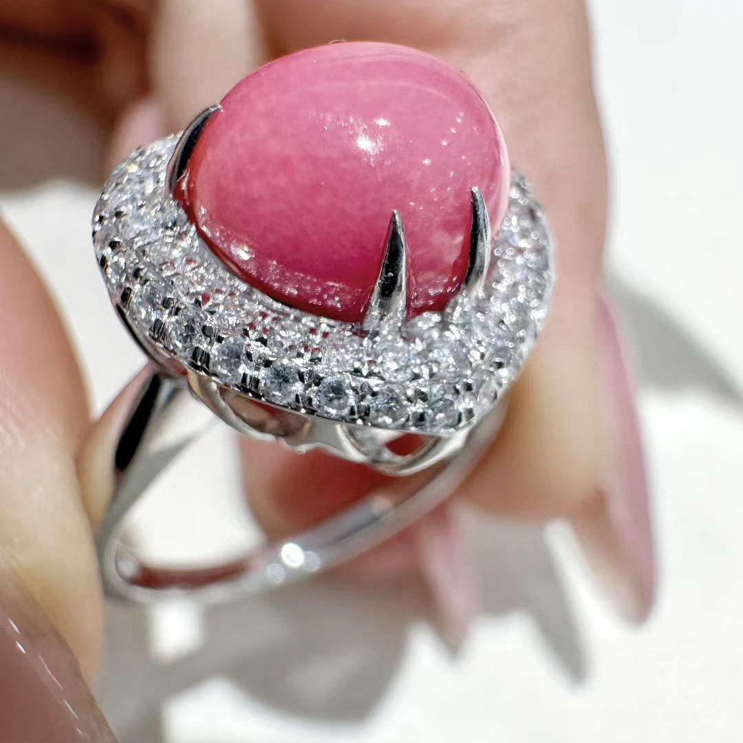 Donna 【Conchéa】 Anello e ciondolo convertibile conchiglia a cuore - 3,56ct in vendita