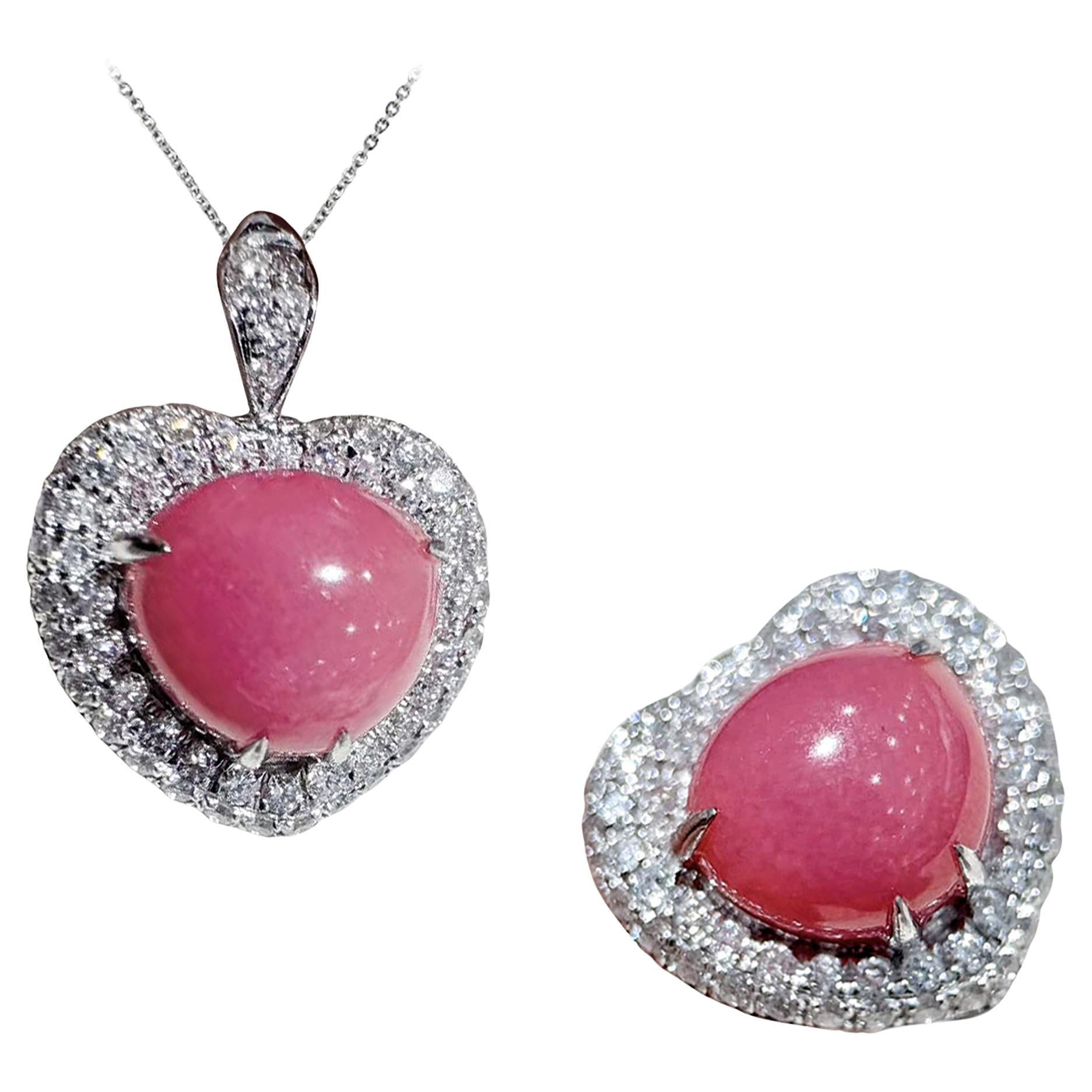 【Conchéa】Convertible Sweetheart Conch Pearl Ring & Pendant - 3.56ct