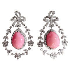 【Conchéa】Orecchini di perle e diamanti con arco di Duchessa - 8.99ct