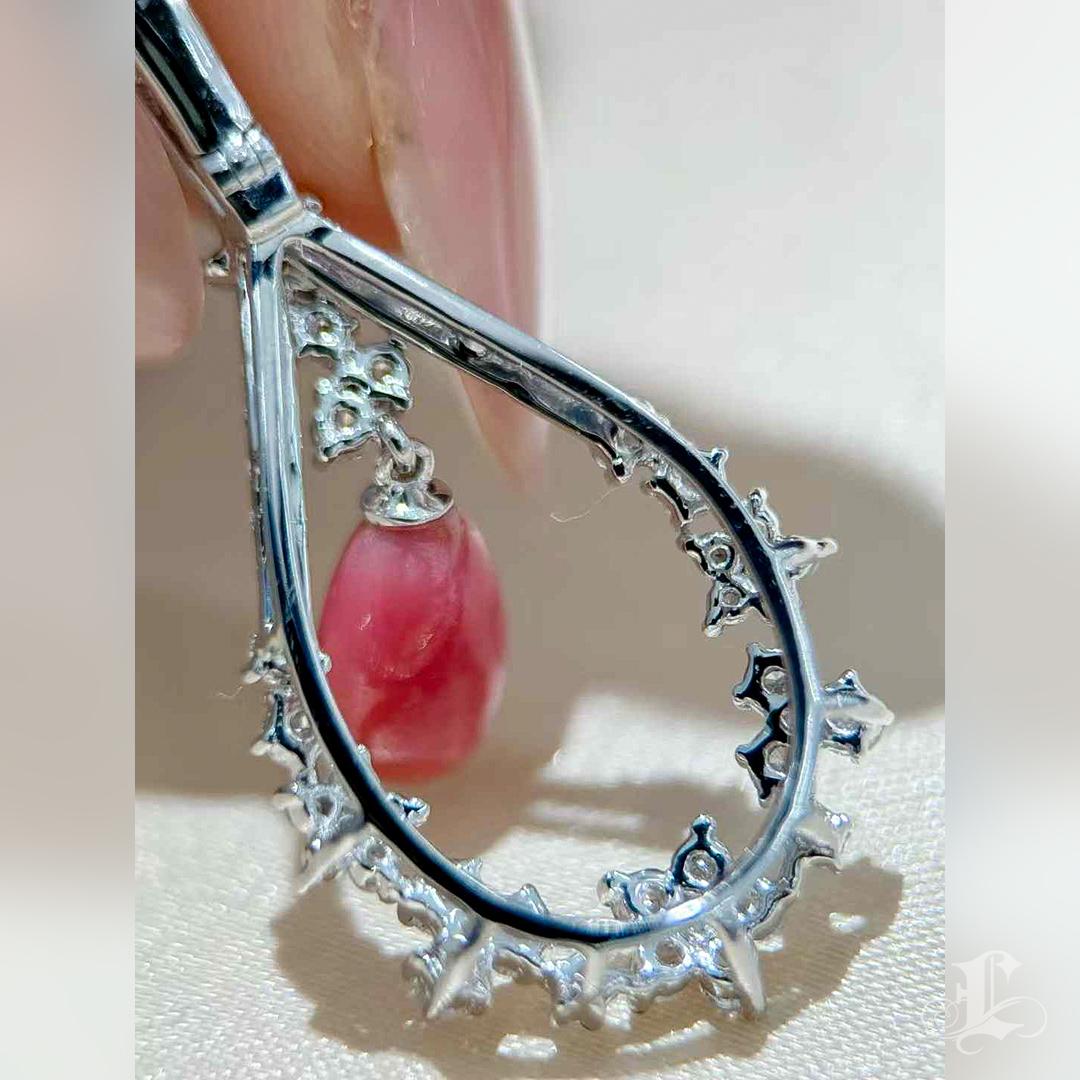 【Conchéa】Flame Halo Conch Pearl & Diamond Pendant — 1.87ct 4