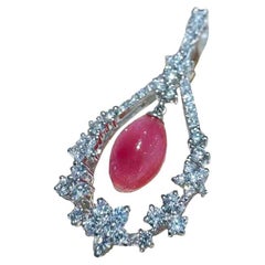 【Conchéa】Flame Halo Conch Pearl & Diamond Pendant — 1.87ct