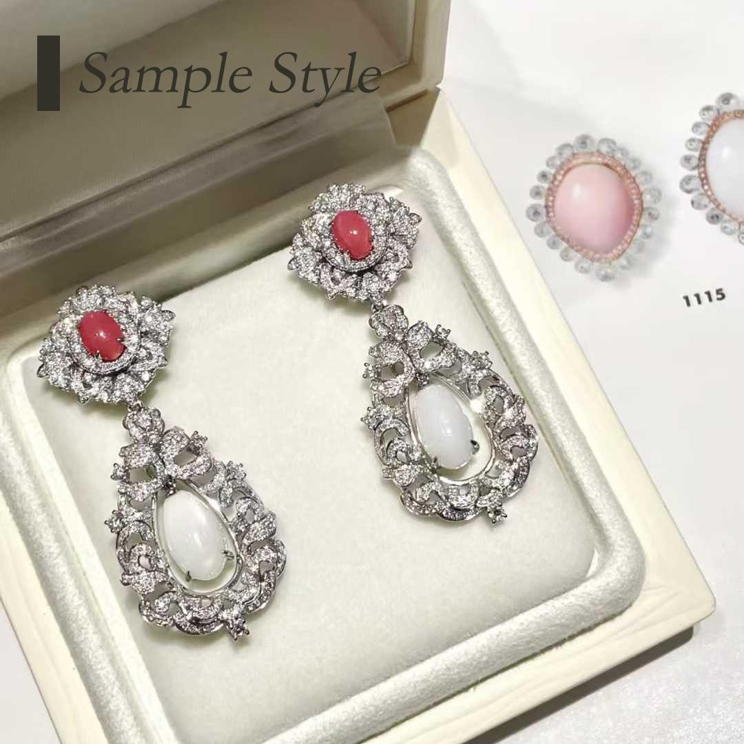 【Conchéa】Flame Kissed Twins — 5.49ct Conch Pearl & 6.0ct Giant Clam Pearl For Sale 5