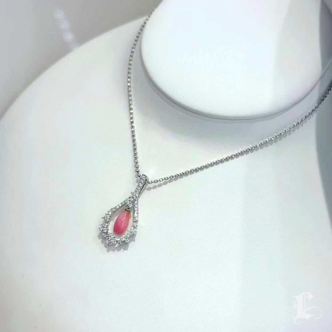 【Conchéa】Ciondolo convertibile con perle e diamanti a petalo di fuoco - 2,06ct in vendita 7