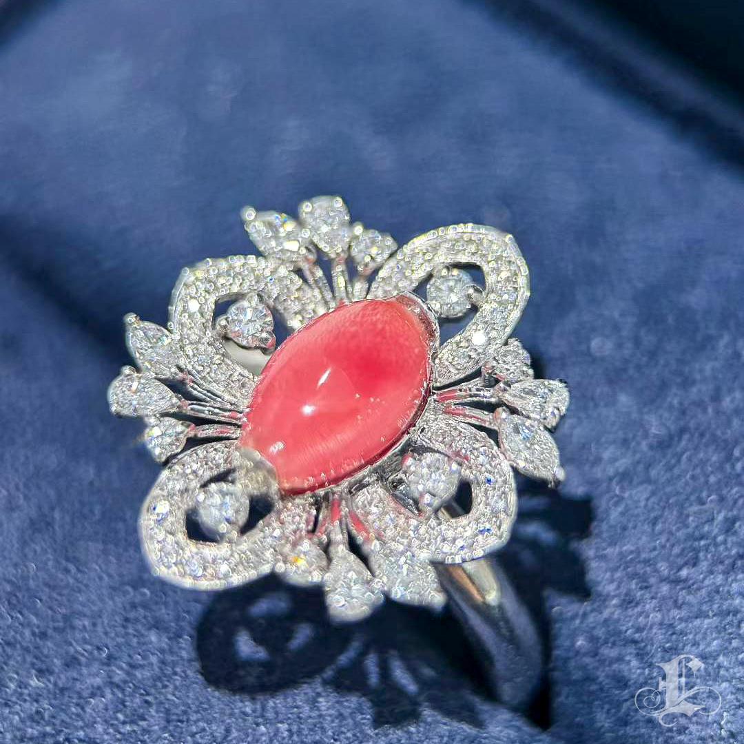 【Conchéa】Flame Petal Platin Muschel Diamant Ring - 1.87ct im Angebot 6
