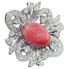 【Conchéa】Flame Petal Platin Muschel Diamant Ring - 1.87ct
