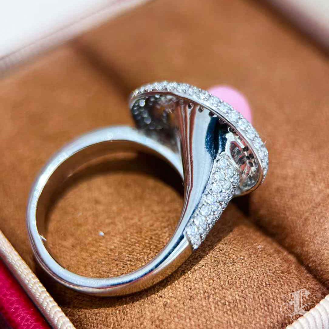 【Conchéa】Bague à diamants en perles de Calla Conch flamboyantes - 6.05ct en vente 6