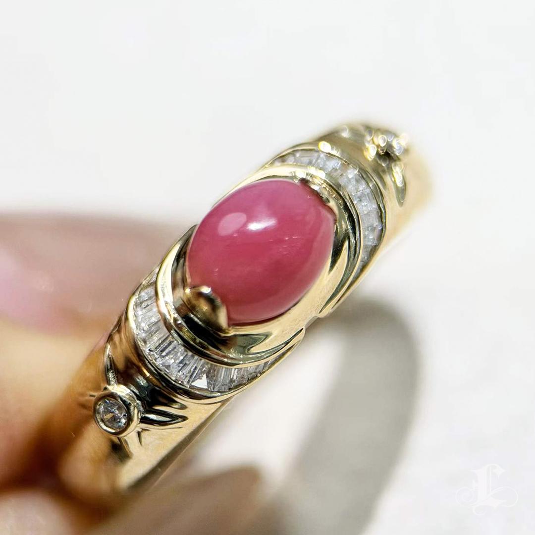 【Conchéa】Heritage Flamingo Conch Pearl Baguette Diamond Ring - 1.0 ct en vente 5