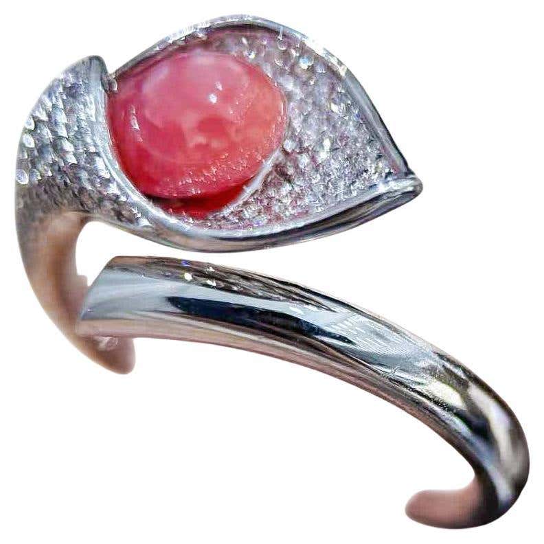 【Conchéa】Flaming Rose Vintage Conch Pearl Ring — 1.67ct For Sale at 1stDibs