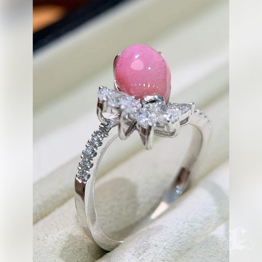 【Conchéa】 Anello di diamanti con perle di conchiglia naturale Flamingo Bloom - 2,63 ct in vendita 4