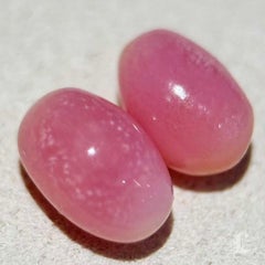 【Conchéa】Flamingo Echo Pair Perfectly Matched Conch Pearls — 1.8ct & 1.93ct