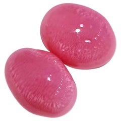 【Conchéa】Flamingo Glow Matched Conch Pearl Pair — 1.68ct + 1.50ct