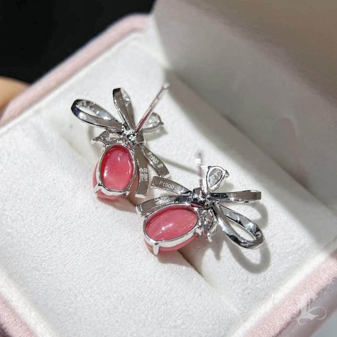 【Conchéa】Flamingo Boucles d'oreilles Bow Pearl Diamond - 2.83ct en vente 6