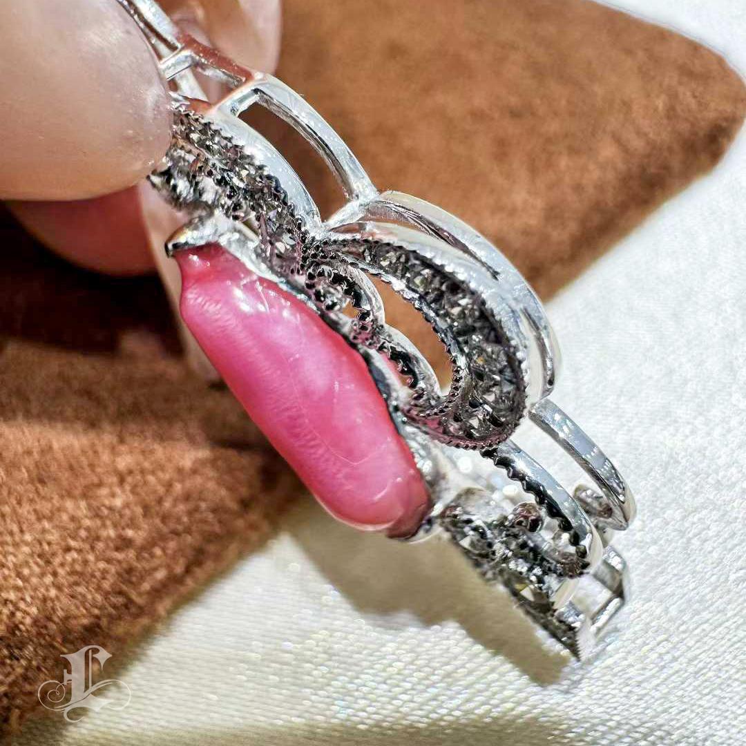 Ciondolo con diamanti e perle Pink Diamond - 2,52 carati in vendita 6