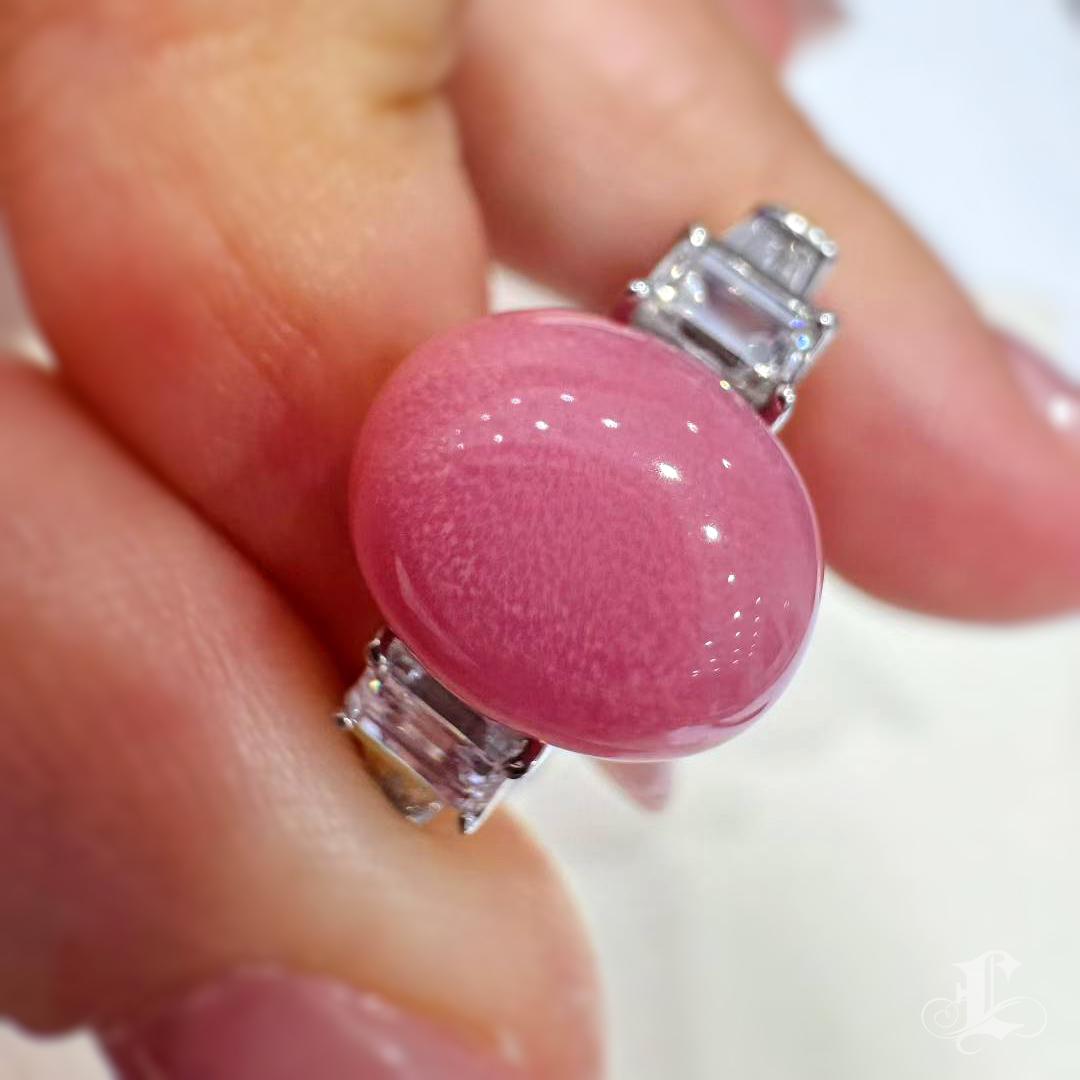 【Conchéa】Anillo de Diamantes y Perlas de Concha Llama Celestial Certificado por la GIA - 5,24ct en venta 5