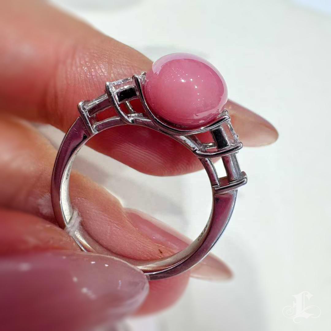 【Conchéa】Anillo de Diamantes y Perlas de Concha Llama Celestial Certificado por la GIA - 5,24ct en venta 6