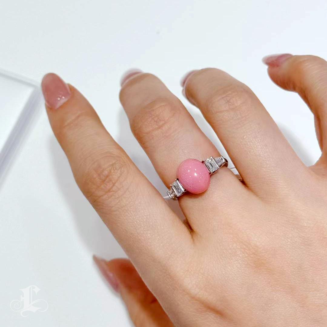 【Conchéa】Anillo de Diamantes y Perlas de Concha Llama Celestial Certificado por la GIA - 5,24ct en venta 7