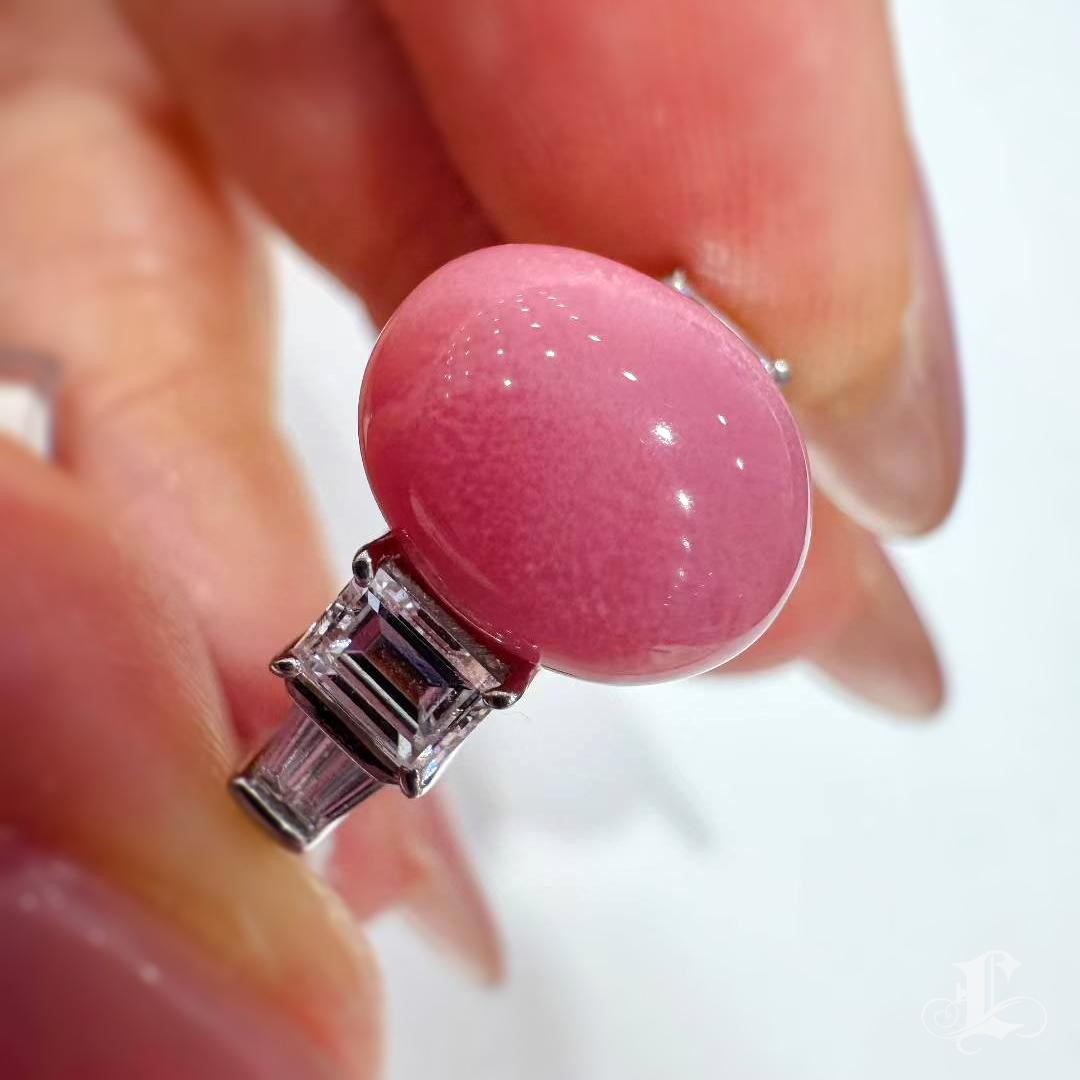 【Conchéa】Anillo de Diamantes y Perlas de Concha Llama Celestial Certificado por la GIA - 5,24ct en venta 4