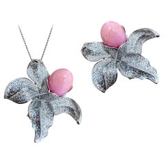 【Conchéa】Majestic Orchid Convertible 3-Way Conch Pearl Jewelry — 8.1ct