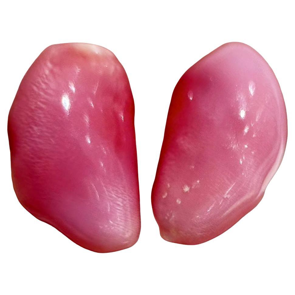 【Conchéa】Par de Perlas Conchéa Rosa Llama Emparejadas - 7.1ct