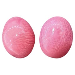 【Conchéa】Matched Pair Flamingo Pink Conch Pearl Pair — 1.59ct
