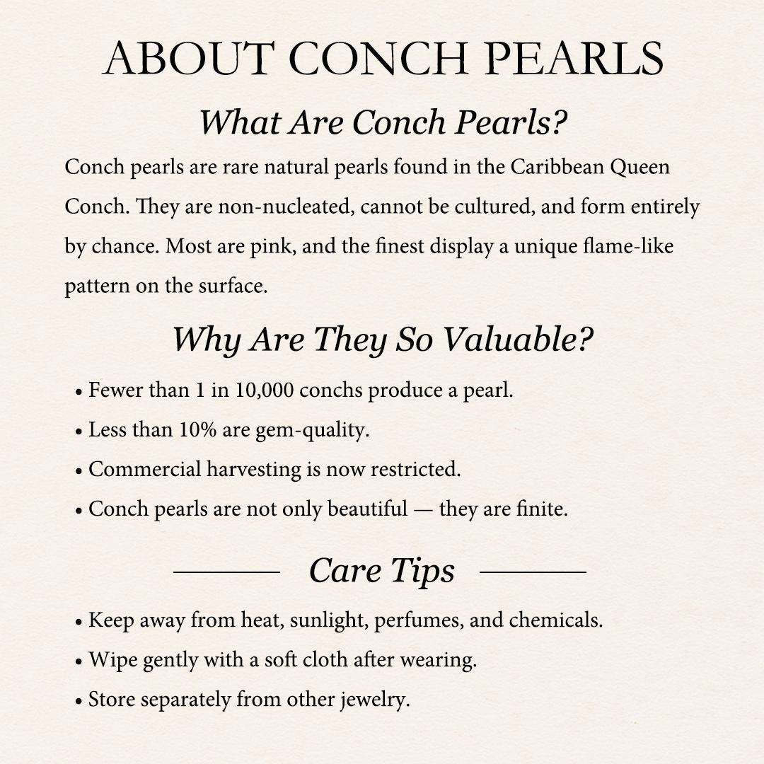 【Conchéa】Matched Pair of Flamingo Pink Conch Pearls  – 2.6ct & 3.12ct For Sale 1