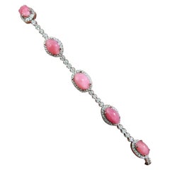 【Conchéa】Multi Conch Pearl Diamond Bracelet in 18K White Gold — 4.29ct