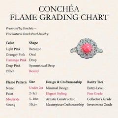 【Conchéa】Natural Pink Conch Pearl and Diamond Ring — 1.01 ct