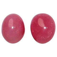 【Conchéa】Perfectly Matched Pair of Natural Conch Pearls, Flamingo Pink — 3.74 ct