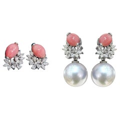 【Conchéa】Orecchini conchiglia e perle dei mari del sud - 3.49ct