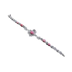 【Conchéa】Regal Flame Conch Pearl & Diamond Bracelet — 8.28ct