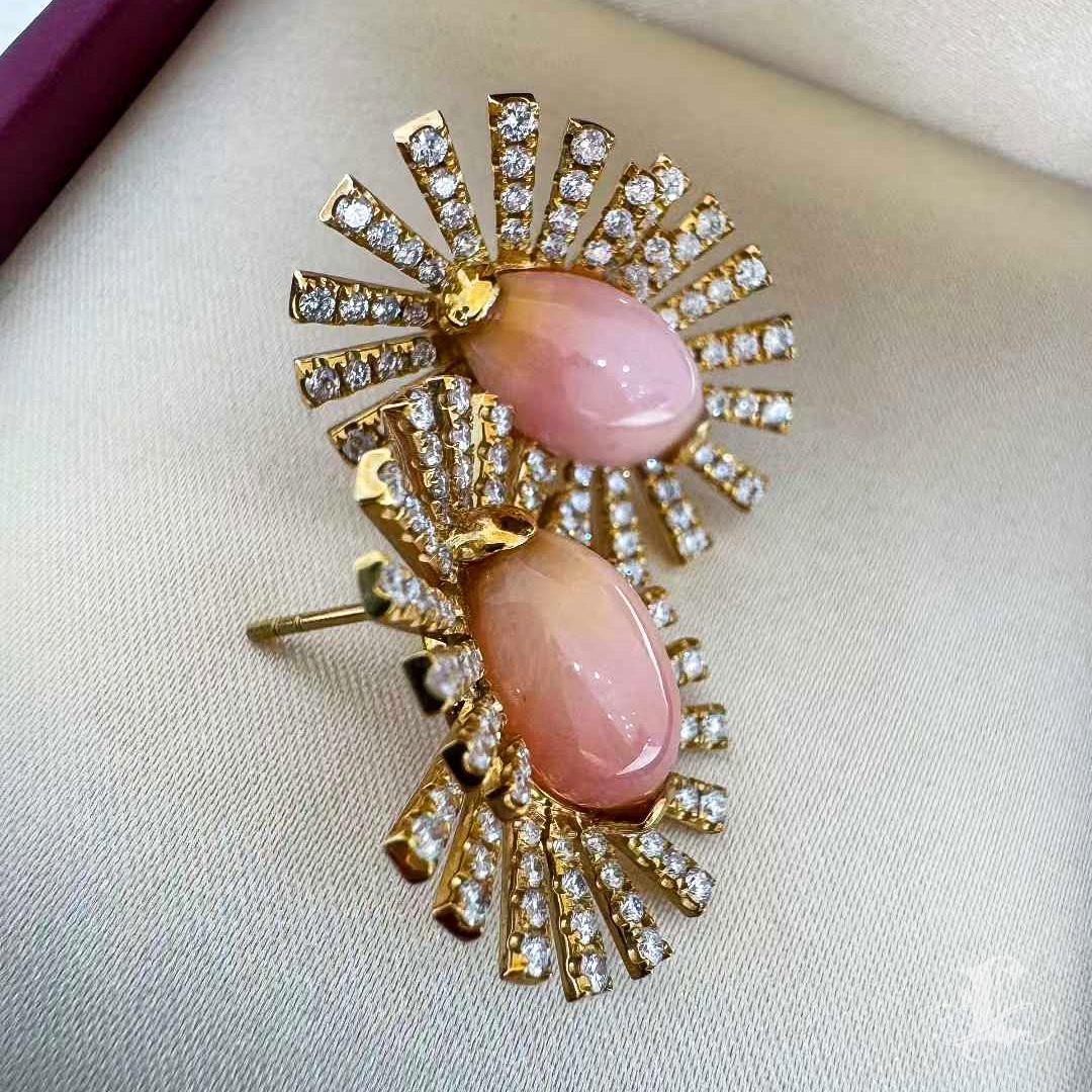 【Conchéa】Solar Bloom Conch perles et diamants - 8.3ct Pour femmes en vente