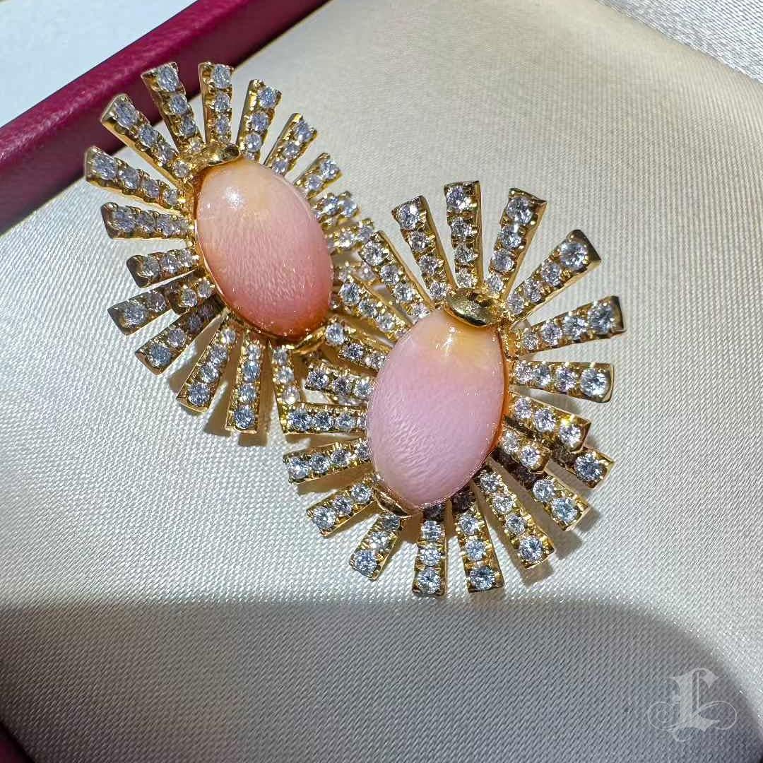 【Conchéa】Solar Bloom Conch perles et diamants - 8.3ct en vente 3
