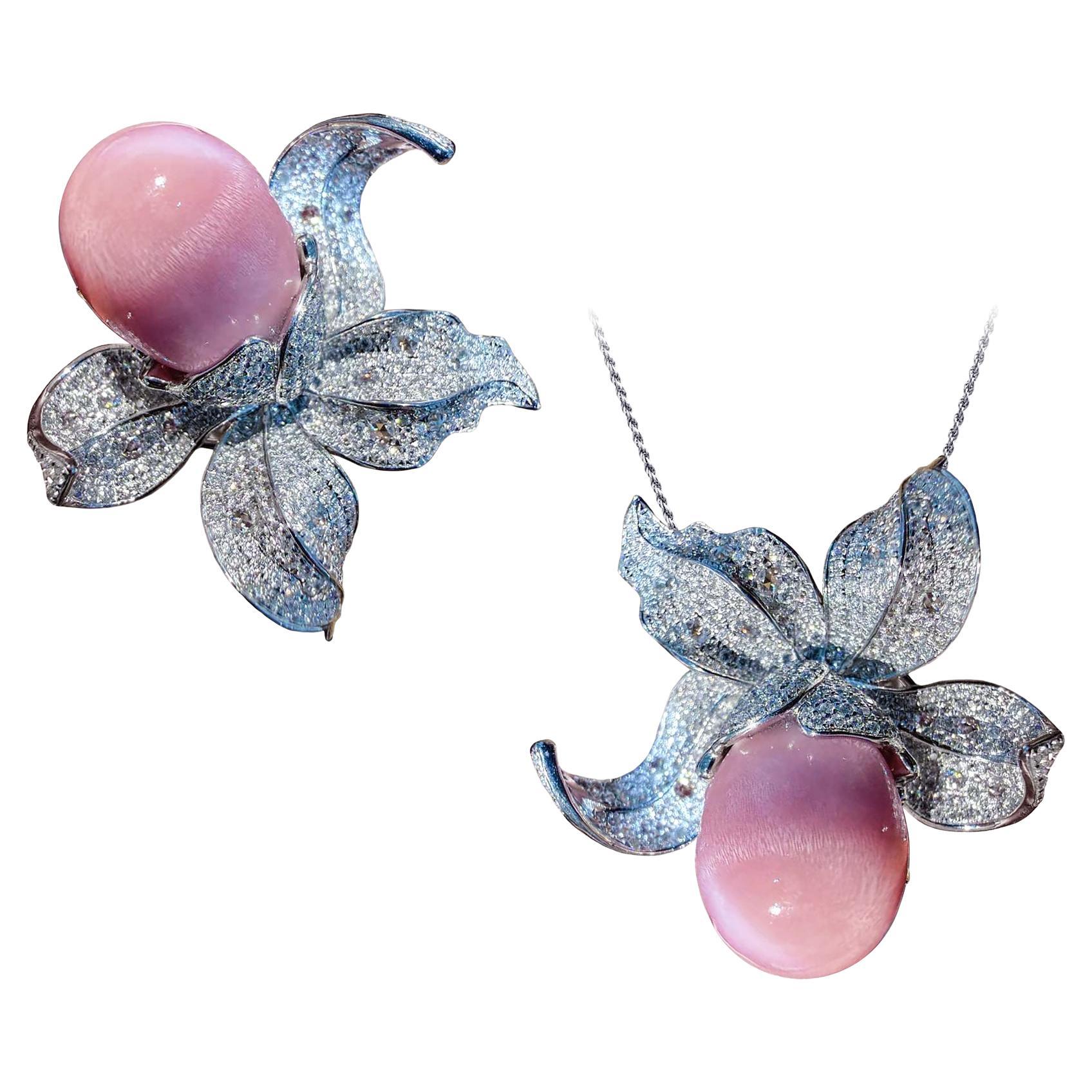 【Conchéa】Treasure-Grade Convertible Conch Pearl Masterpiece — 12.85 ct For Sale